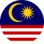 Flag of Malaysia Flat Round 64x64 1