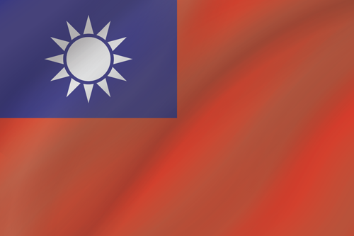 taiwan flag wave small